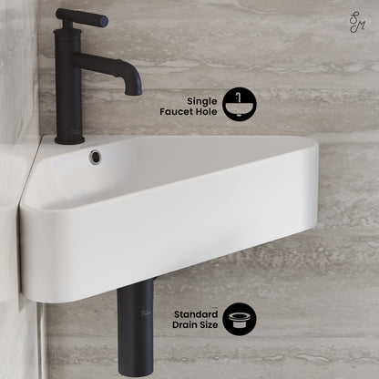 Swiss Madison, St Tropez Corner Wall Hung Sink