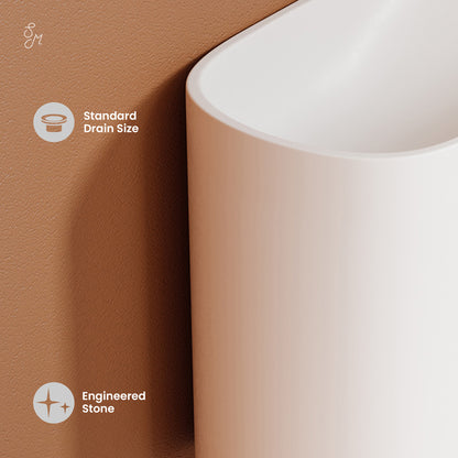 Swiss Madison, Terre 18" Right Side Faucet Wall-Mount Bathroom Sink in White