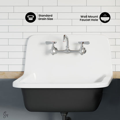Swiss Madison, Loire 22" Wall Hung Cast Iron Bathroom Sink