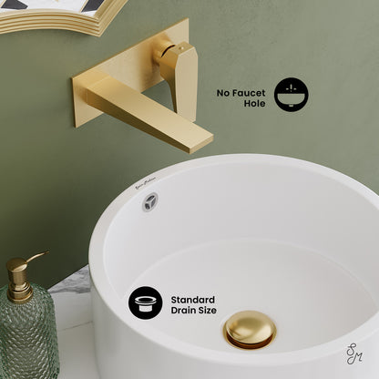 Swiss Madison, Monaco 24" Floating Bathroom Shelf with Vessel Sink in White Marble