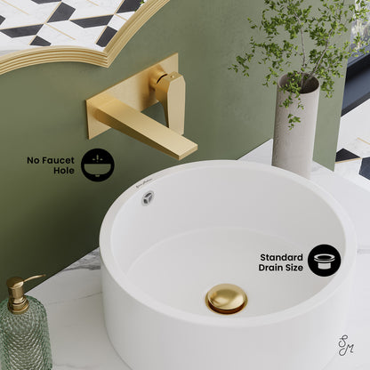 Swiss Madison, Monaco 36" Floating Bathroom Shelf with Vessel Sink in White Marble