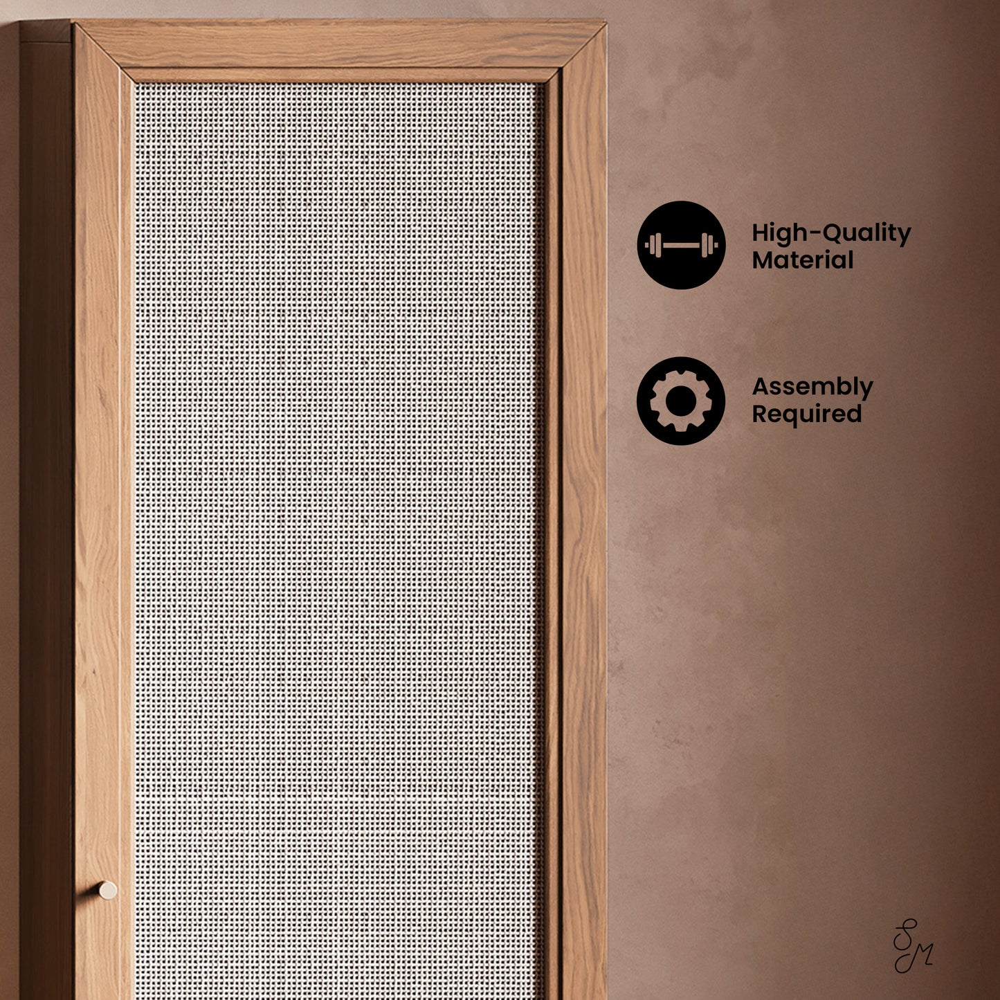 Swiss Madison, Classe 15.5 x 15 x 60 Freestanding Linen Cabinet in Toppan Oak