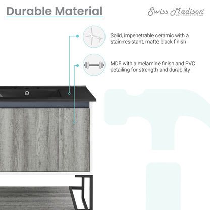 Swiss Madison Marseille 36-inch bathroom vanity — view 4