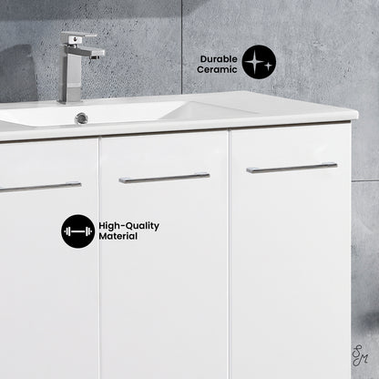 Swiss Madison Annecy 36-inch freestanding bathroom vanity in White — view 4