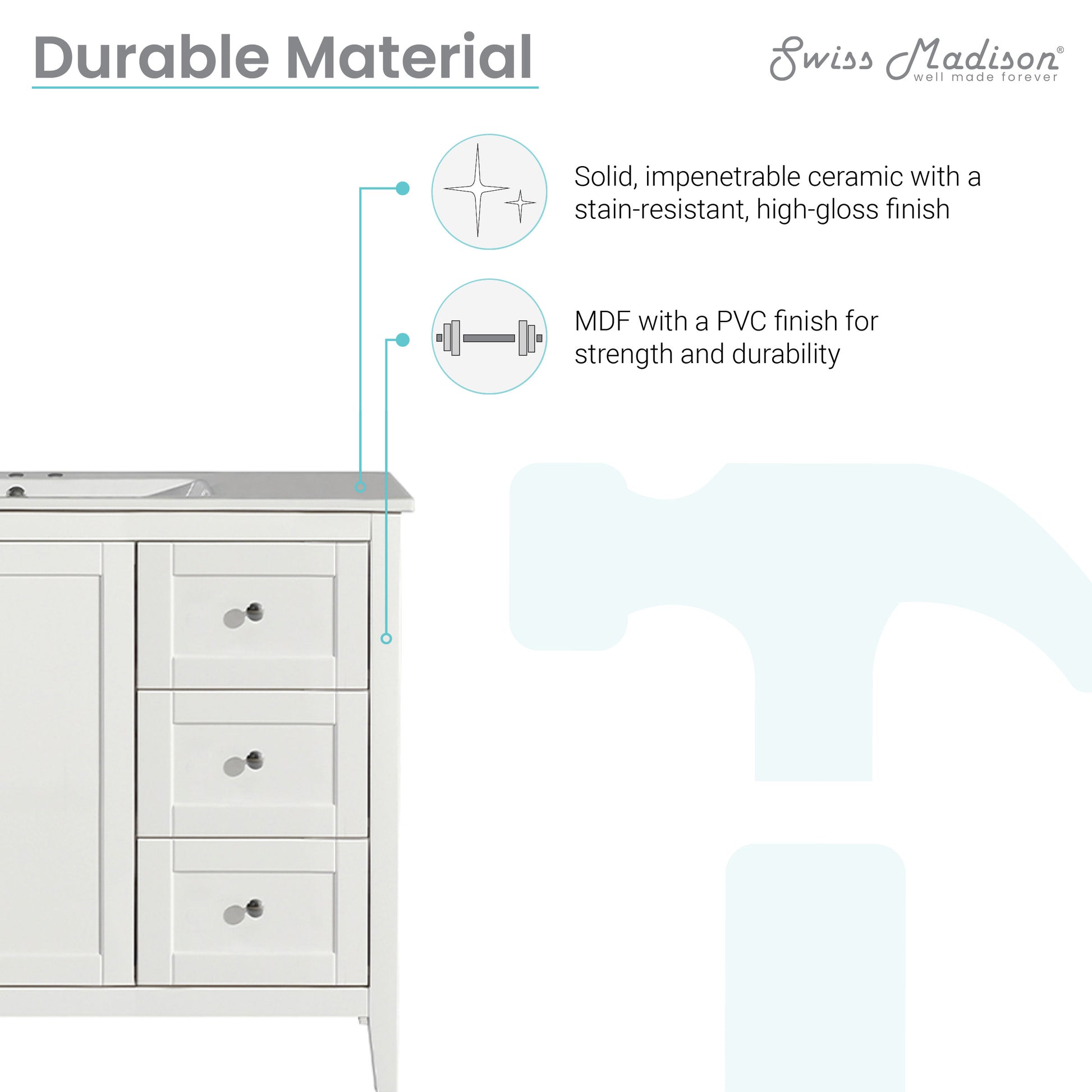 Swiss Madison Cannes 48-inch bathroom vanity — view 4