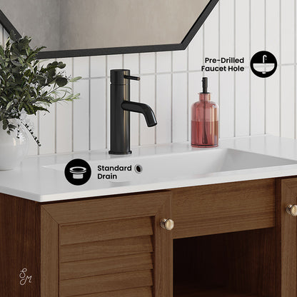 Swiss Madison Bron 36-inch freestanding bathroom vanity in Brown Oak — view 3