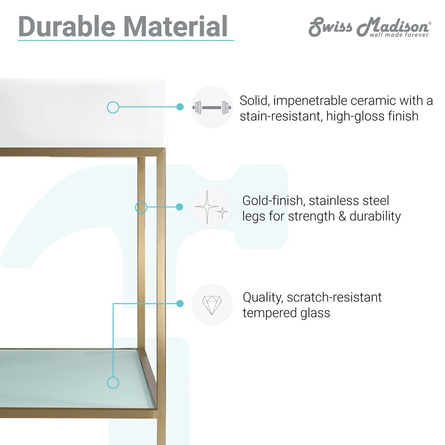 Swiss Madison Pierre freestanding bathroom vanity — view 5