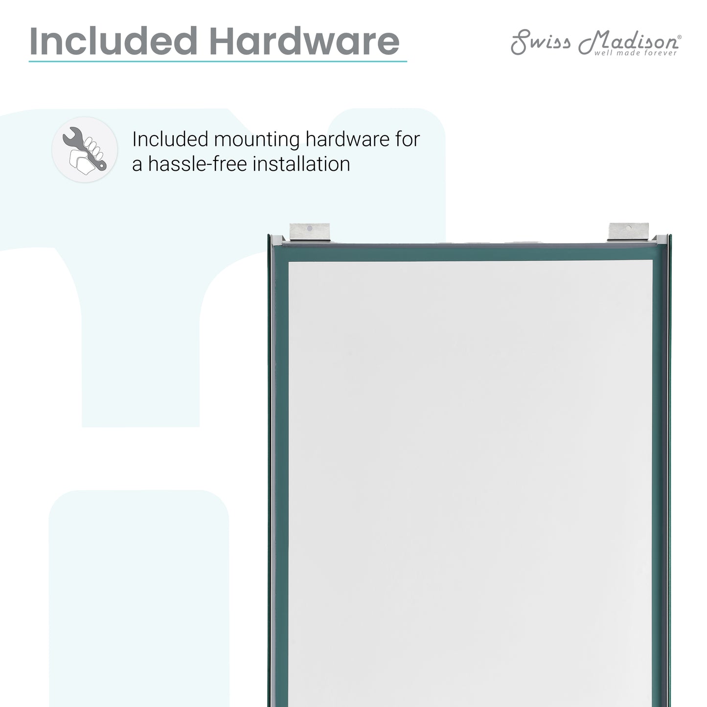 Swiss Madison, Cache 20 in. x 30 in. Mirrored Aluminum Medicine Cabinet