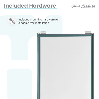 Swiss Madison, Cache 20 in. x 30 in. Mirrored Aluminum Medicine Cabinet