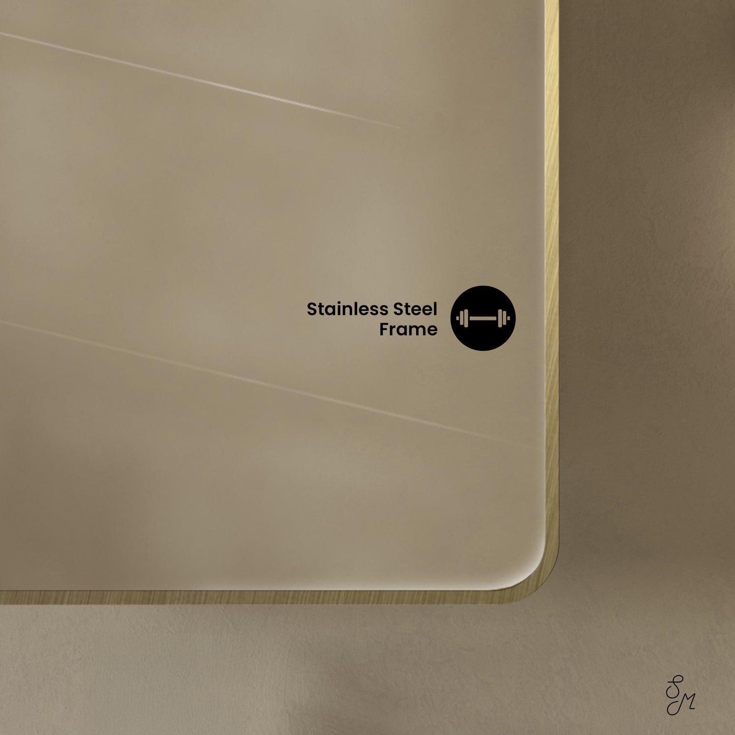 Swiss Madison Pierre wall-mount bathroom vanity in Brushed Gold — view 3