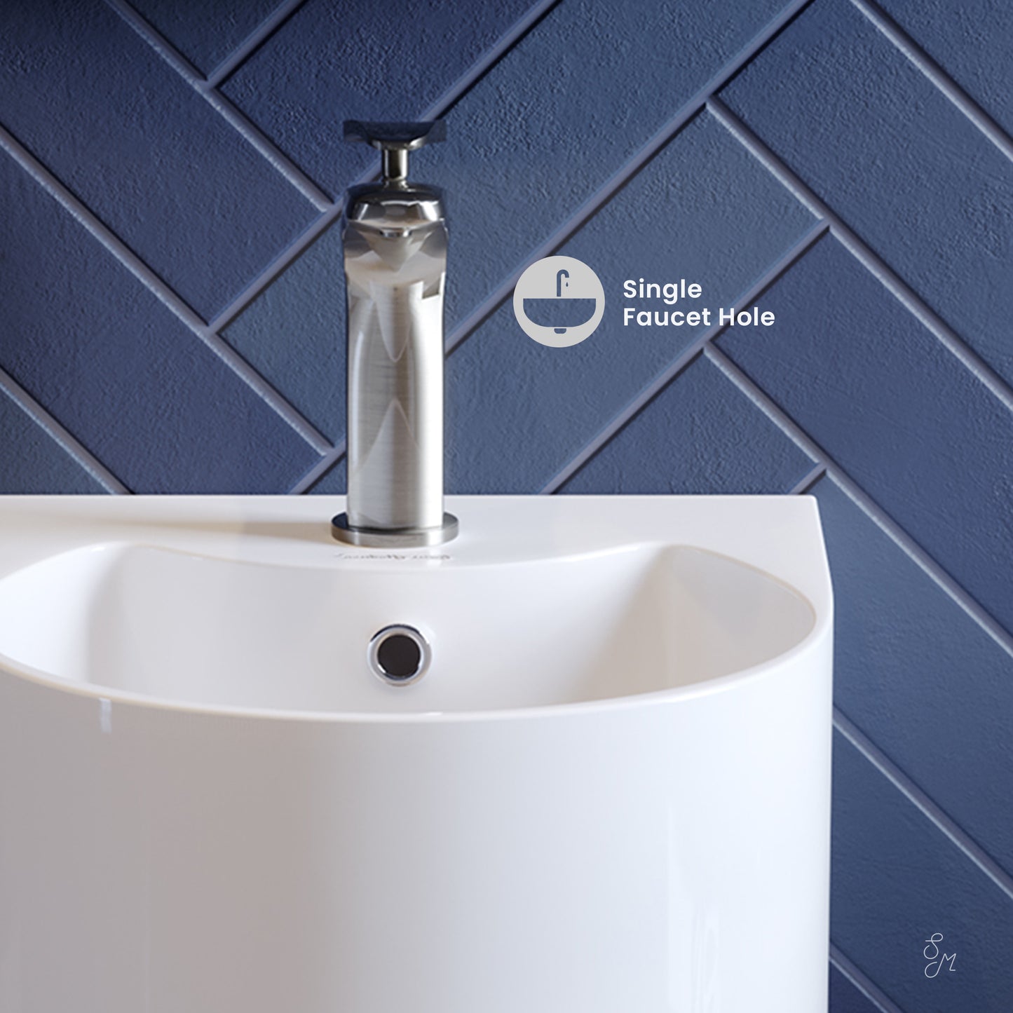 Swiss Madison, Sublime Rounded Basin Pedestal sink