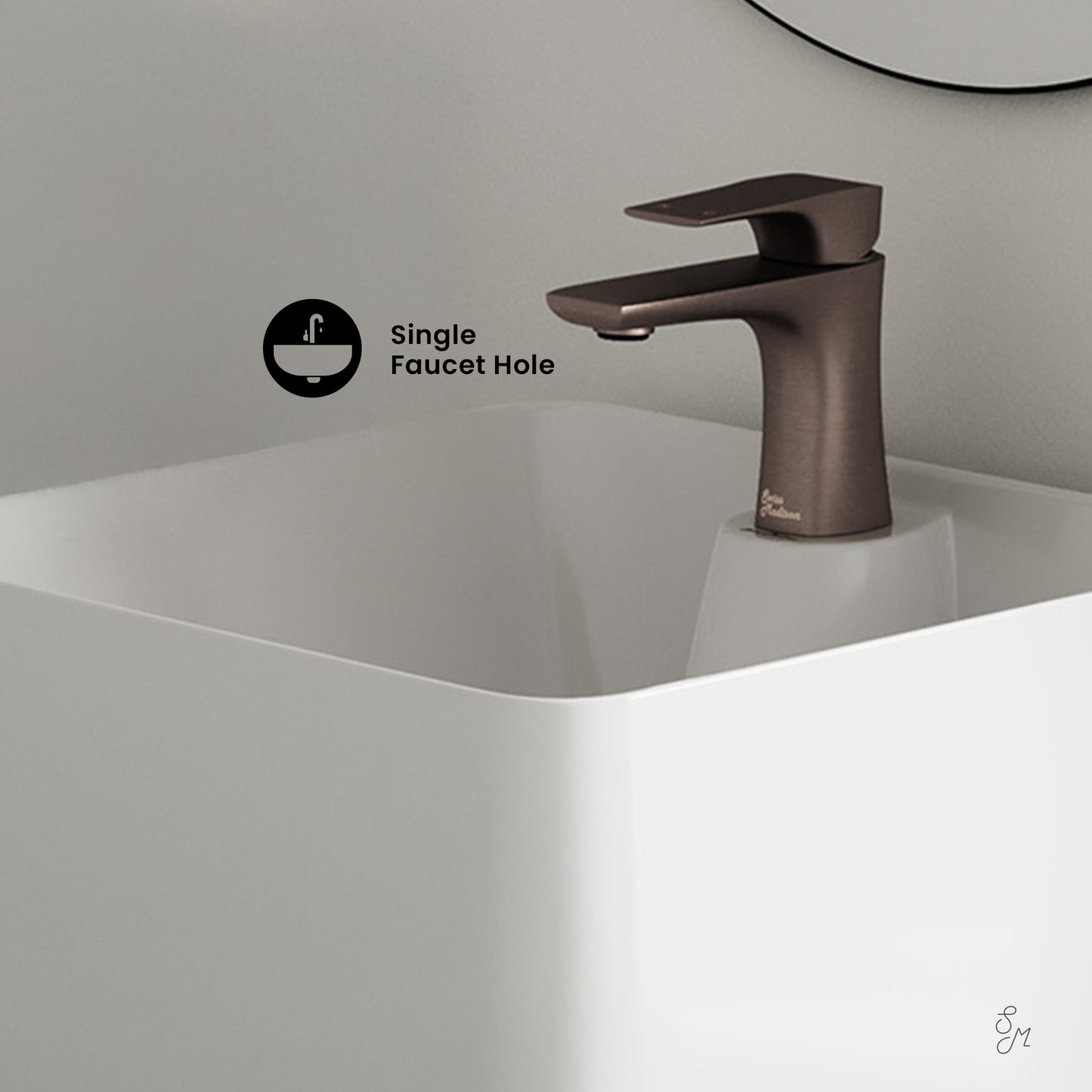 Swiss Madison, Carre One Piece Pedestal Sink