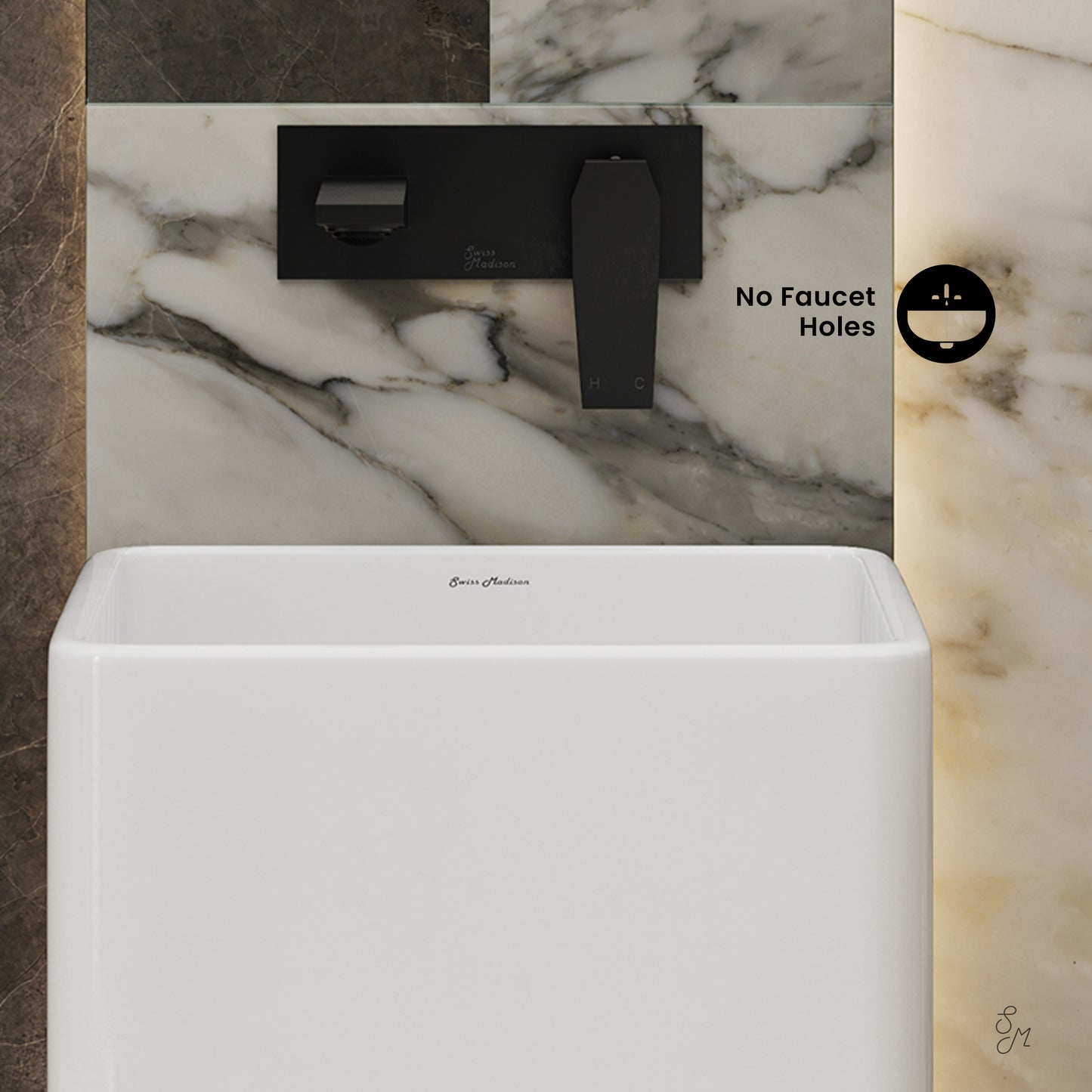 Swiss Madison, Claire One-Piece Pedestal Sink