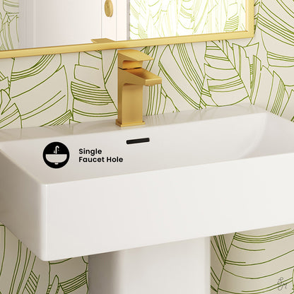 Swiss Madison, Concorde Square Two-Piece Pedestal Sink