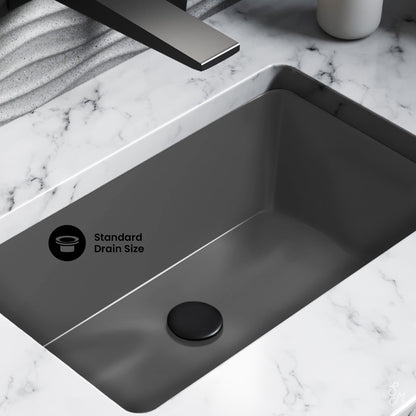 Swiss Madison, Voltaire 21" Rectangular Ceramic Undermount Bathroom Sink in Matte Gray