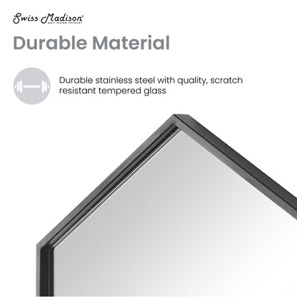 Swiss Madison, Annecy 19" Vanity Mirror in Phantom Black