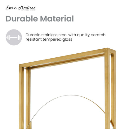 Swiss Madison, Pierre 35.5" Vanity Mirror in Brushed Gold