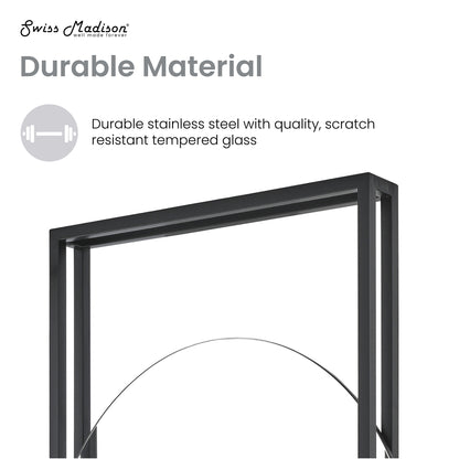 Swiss Madison, Pierre 35.5" Vanity Mirror in Matte Black