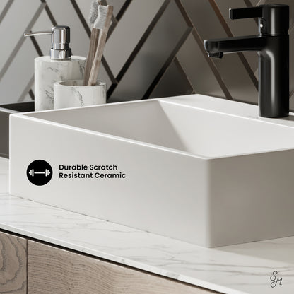 Swiss Madison, Claire 20 Rectangle Ceramic Vessel Sink