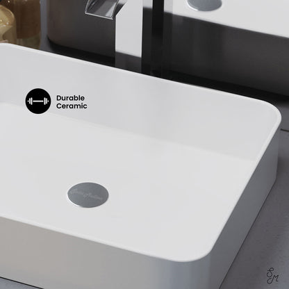 Swiss Madison, Concorde 15 Square Ceramic Vessel Sink