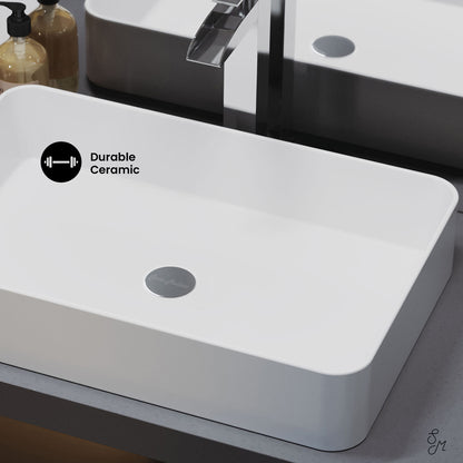 Swiss Madison, Concorde 24 Rectangle Ceramic Vessel Sink