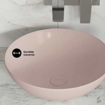 Swiss Madison, Classe 16 Color Ceramic Sink in Matte Pink