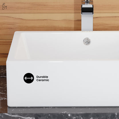 Swiss Madison, Voltaire 17 Rectangle Ceramic Vessel Sink