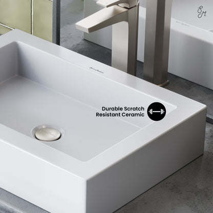 Swiss Madison, Voltaire Ceramic Rectangle Vessel Sink