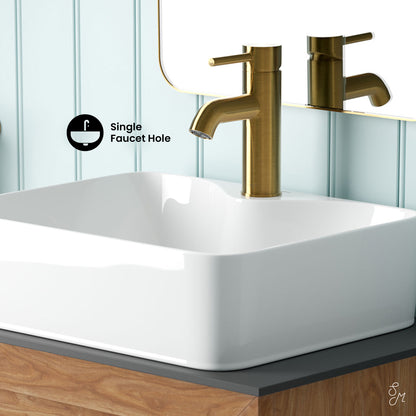 Swiss Madison, Rennes 19" Vessel Sink in Glossy White