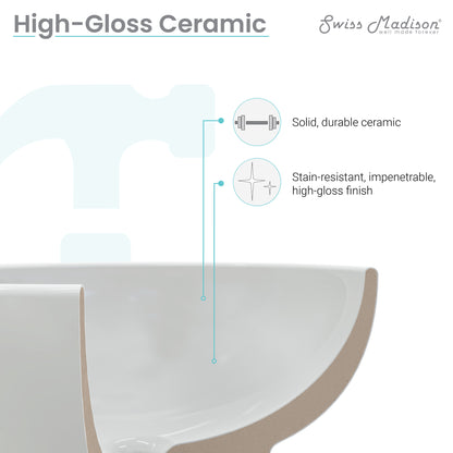 Swiss Madison, Rennes Vanity 24" Vessel Sink