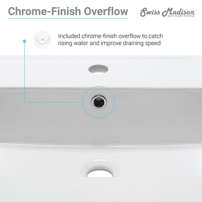 Swiss Madison, Voltaire 31 Vanity Top Sink with Single Faucet Hole