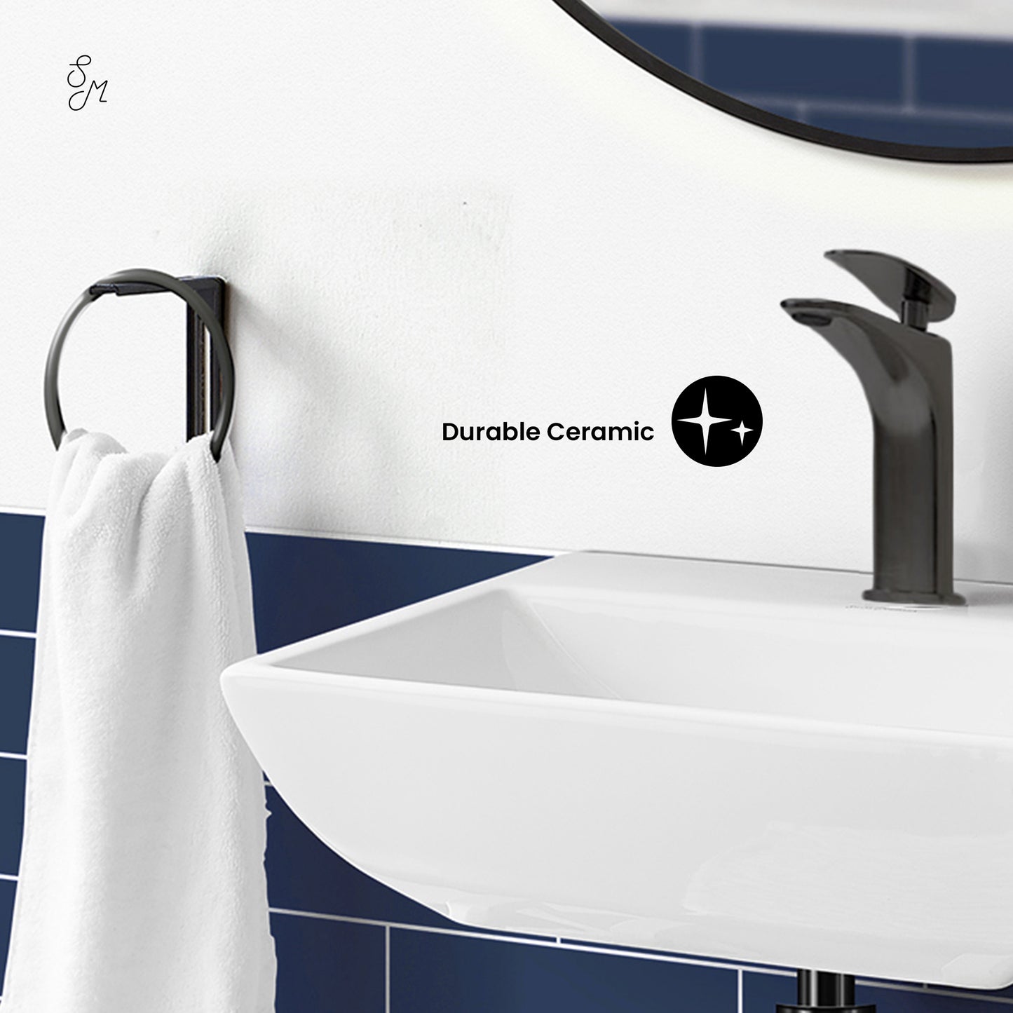 Swiss Madison, Sublime Compact Ceramic Wall Hung Sink