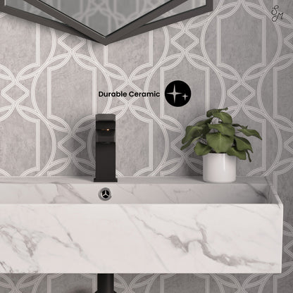 Swiss Madison, Claire 22" Rectangle Wall-Mount Bathroom Sink in White Marble