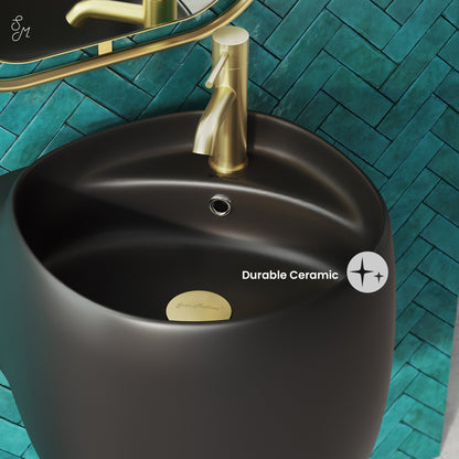 Swiss Madison, Ivy Wall-Mount Sink in Matte Black