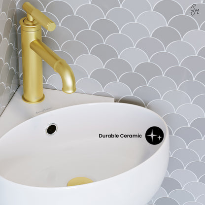 Swiss Madison, Plaisir Corner Wall Hung Sink