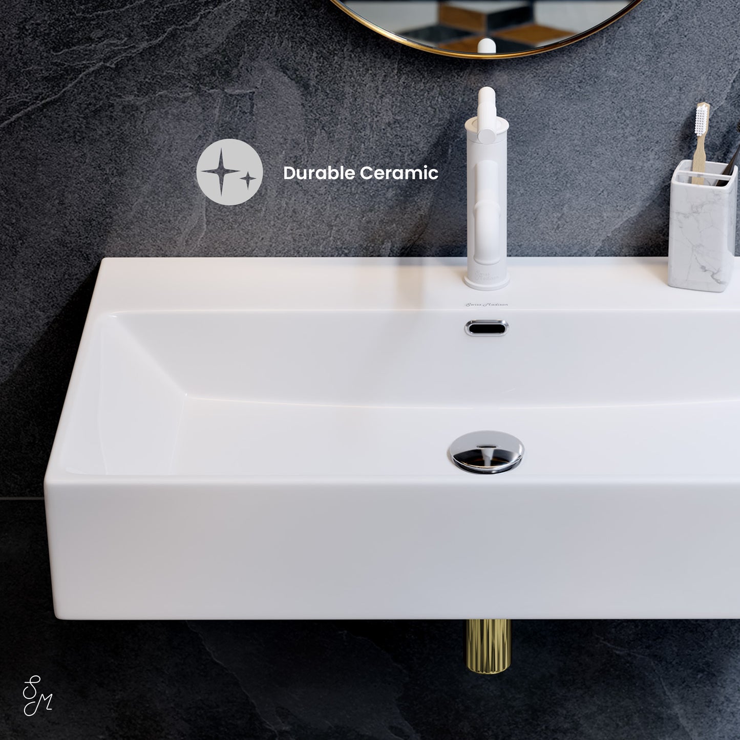 Swiss Madison, Claire 30" Rectangle Wall-Mount Bathroom Sink