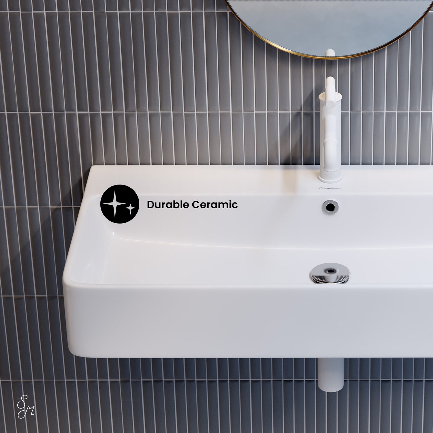 Swiss Madison, Carre 36" Rectangle Wall-Mount Bathroom Sink