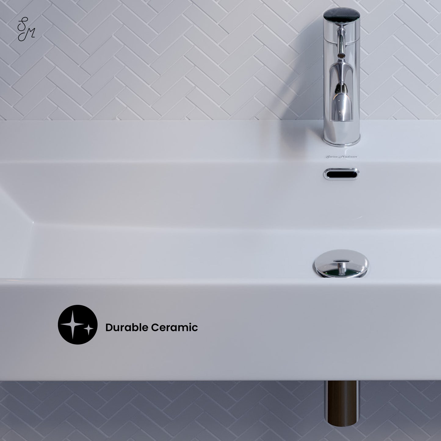 Swiss Madison, Claire 40" Rectangle Wall-Mount Bathroom Sink