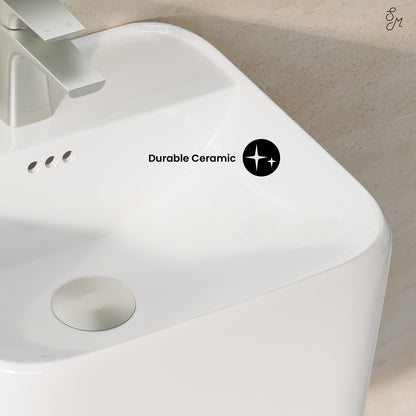 Swiss Madison, Carre 17.5" Wall-Mount Bathroom Sink