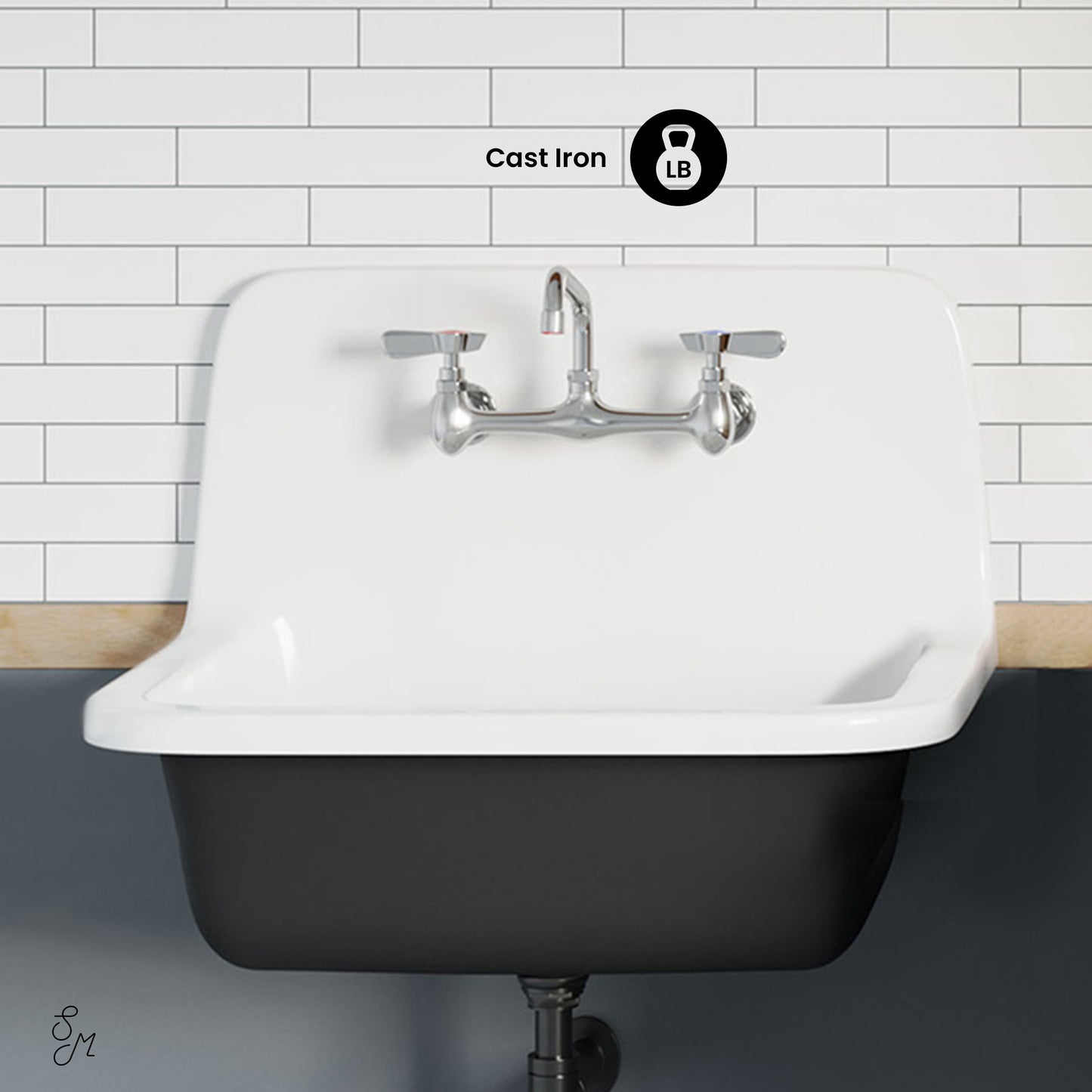 Swiss Madison, Loire 22" Wall Hung Cast Iron Bathroom Sink