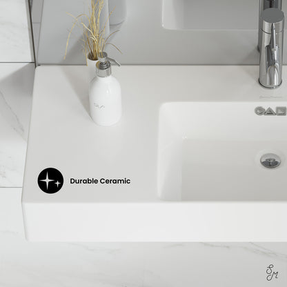 Swiss Madison, St. Tropez 30" Rectangle Wall-Mounted Sink with Right Side Faucet Mount