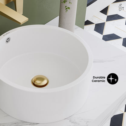 Swiss Madison, Monaco 36" Floating Bathroom Shelf with Vessel Sink in White Marble