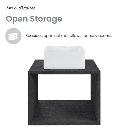Swiss Madison, Concorde 24'' Wall-Hung Vanity In Black