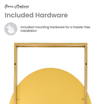 Swiss Madison, Pierre 35.5" Vanity Mirror in Brushed Gold