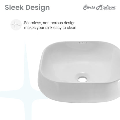 Swiss Madison, Chateau 18 Square Ceramic Vessel Sink