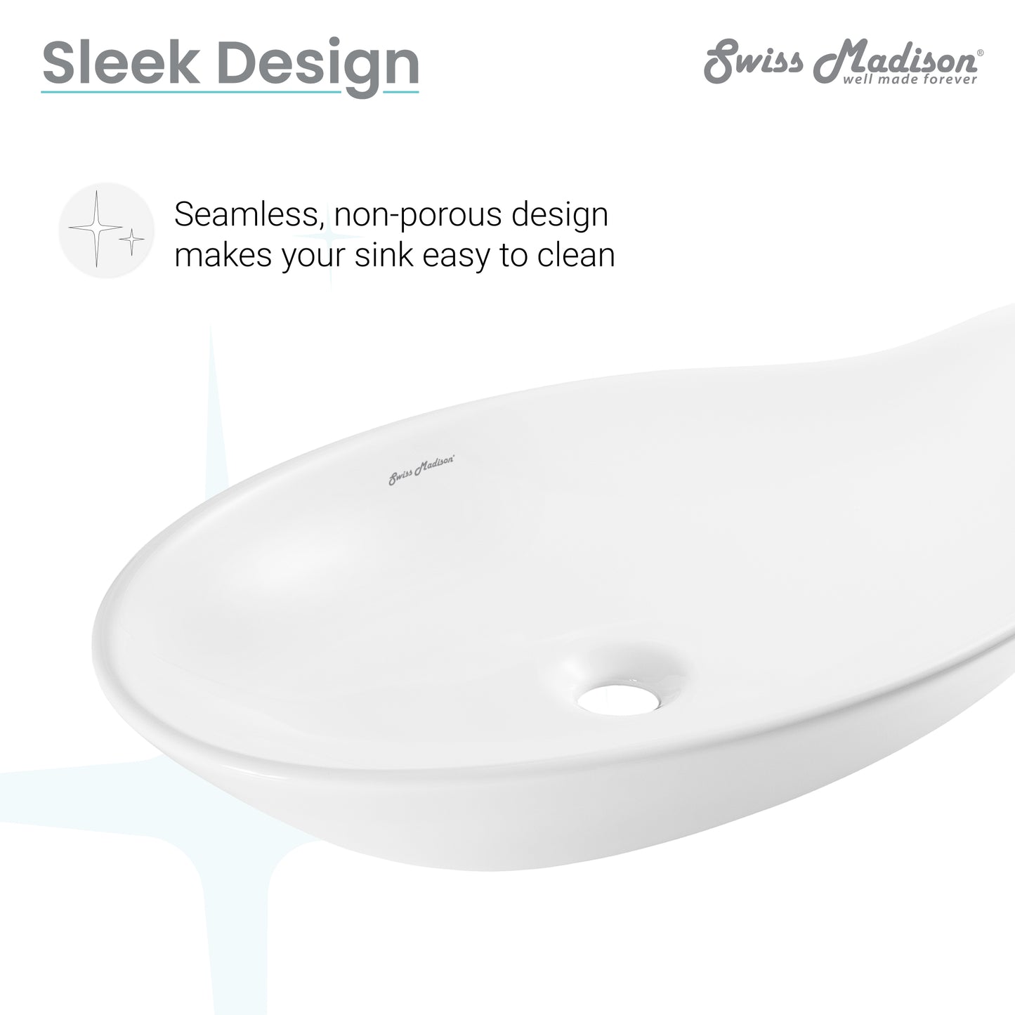 Swiss Madison, Daxton Glossy White Ceramic Specialty Vessel Sink 25.5 in