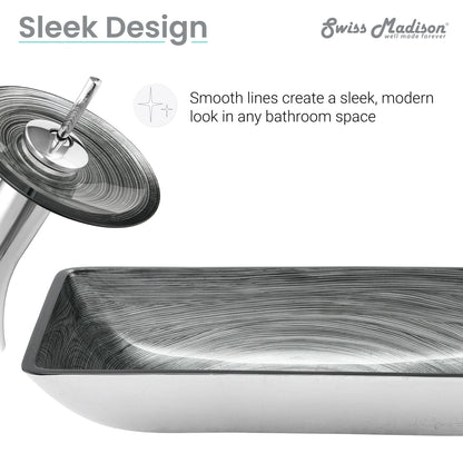 Swiss Madison Smoky Grey vessel bathroom vanity — view 5