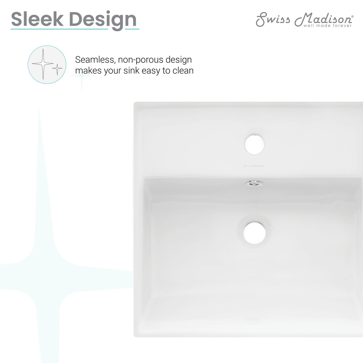 Swiss Madison, Claire Compact Ceramic Wall hung Sink
