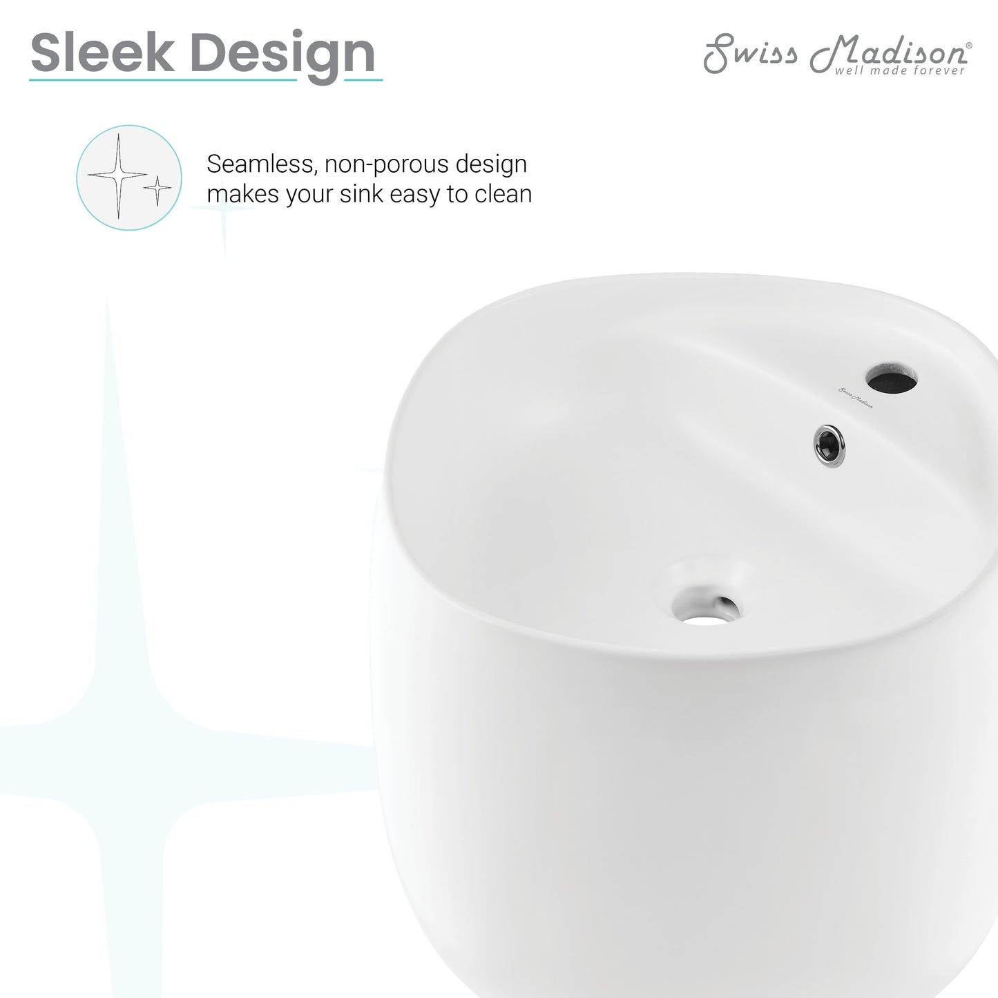 Swiss Madison, Ivy Wall-Mount Sink in Matte White