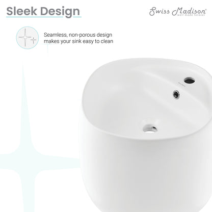 Swiss Madison, Ivy Wall-Mount Sink in Matte White
